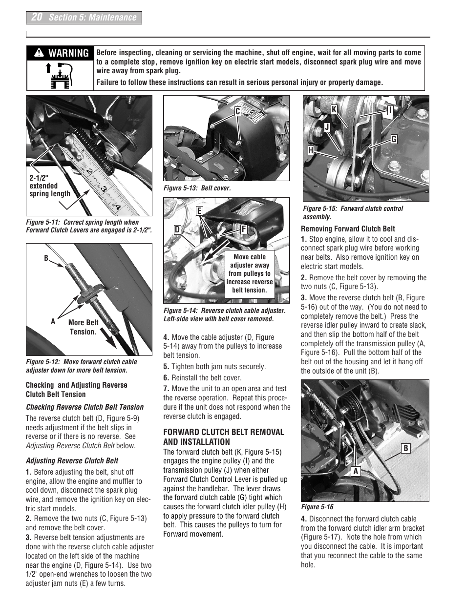 Warning | Troy-Bilt 665B User Manual | Page 20 / 36