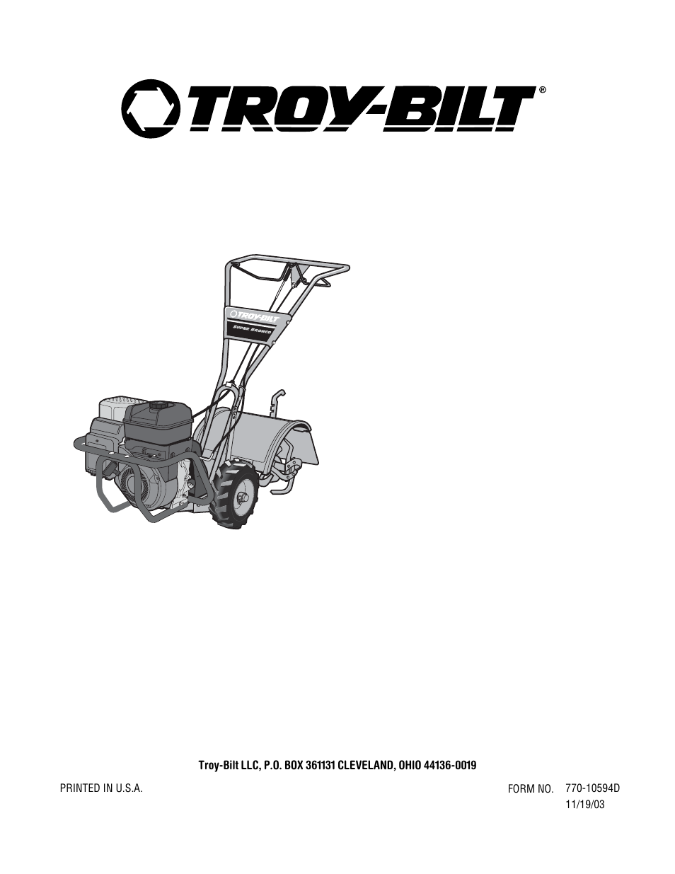 Troy-Bilt 630C-Tuffy User Manual | 32 pages