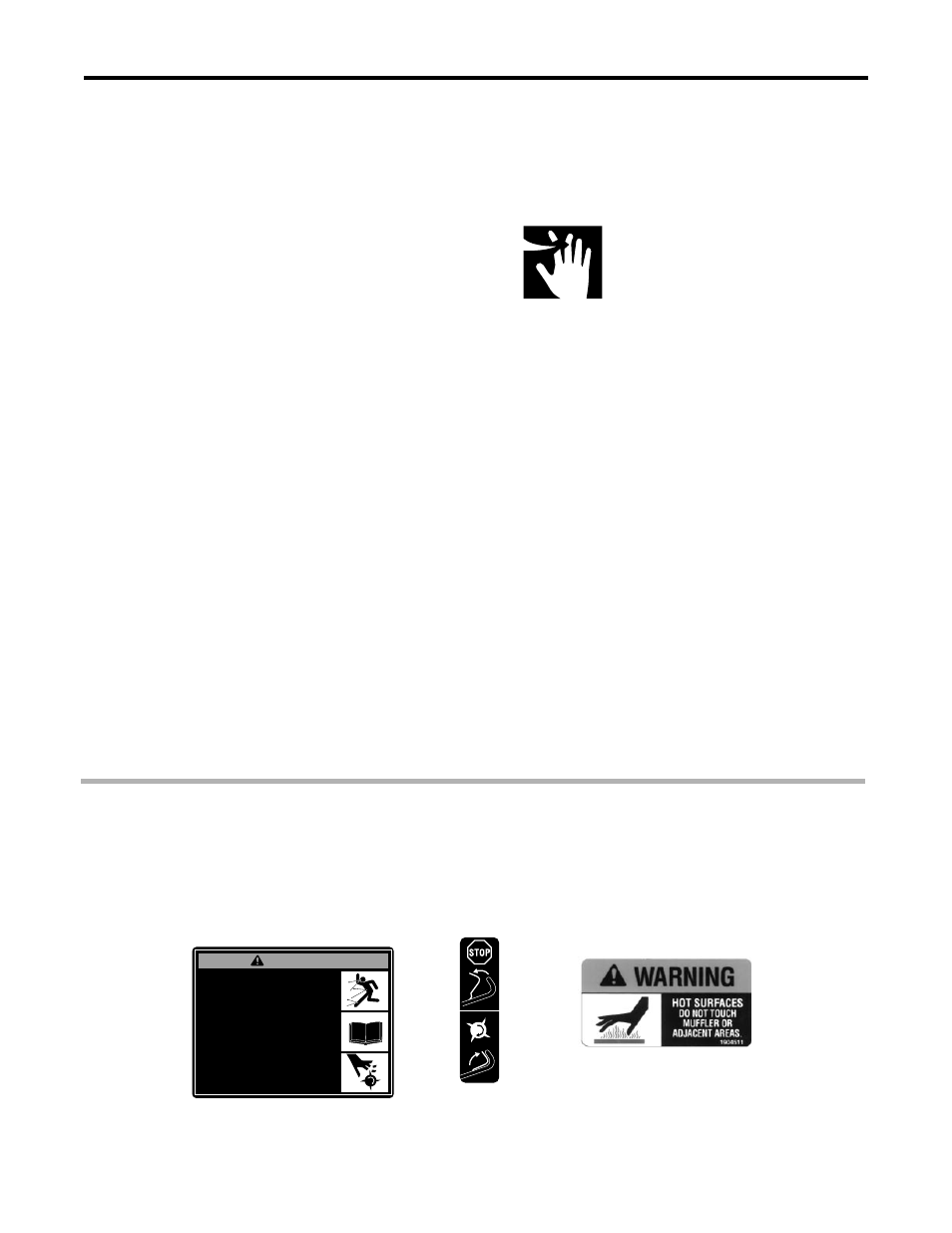Safety decals | Troy-Bilt 52058 User Manual | Page 5 / 24