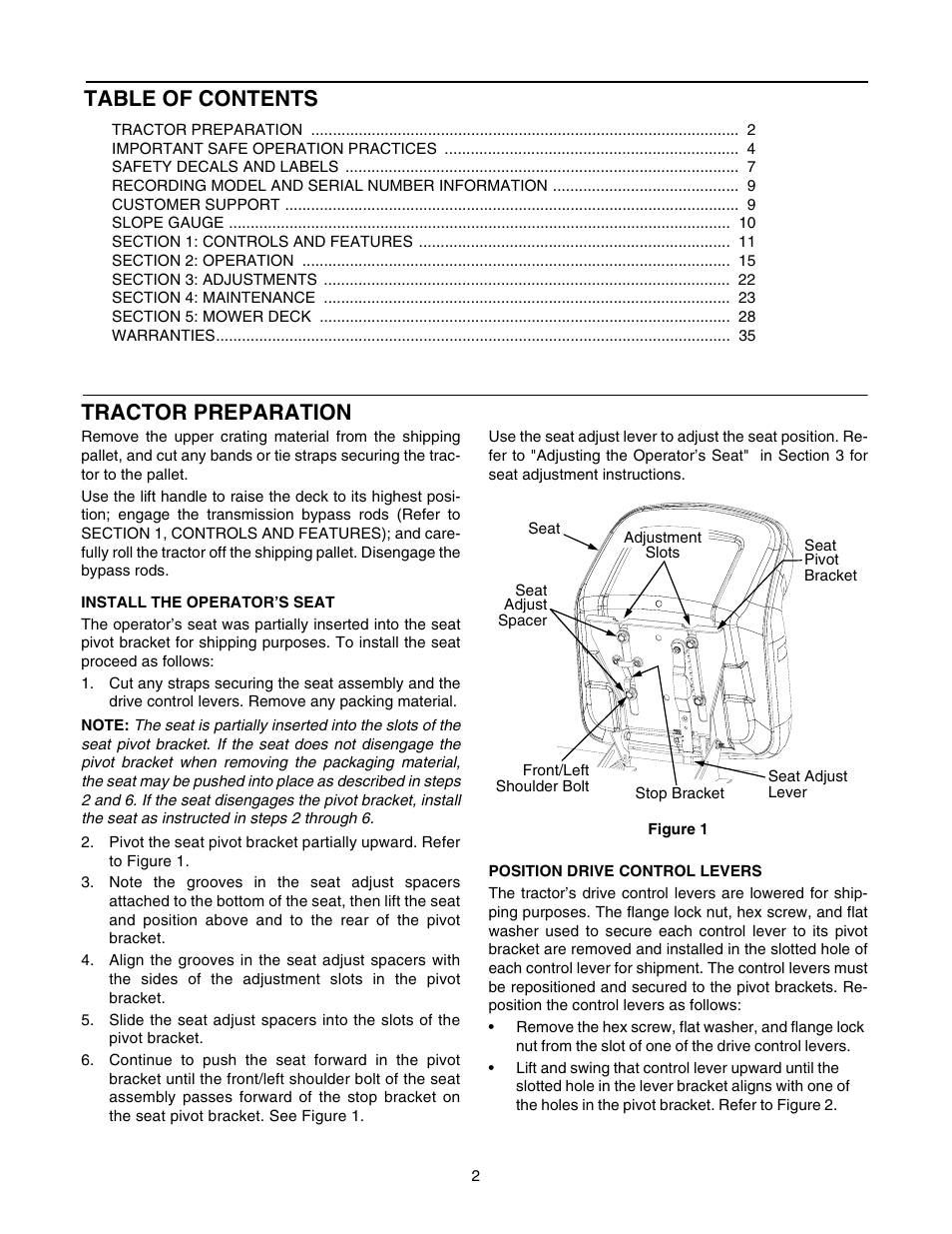Troy-Bilt RZT 50 User Manual | Page 2 / 36