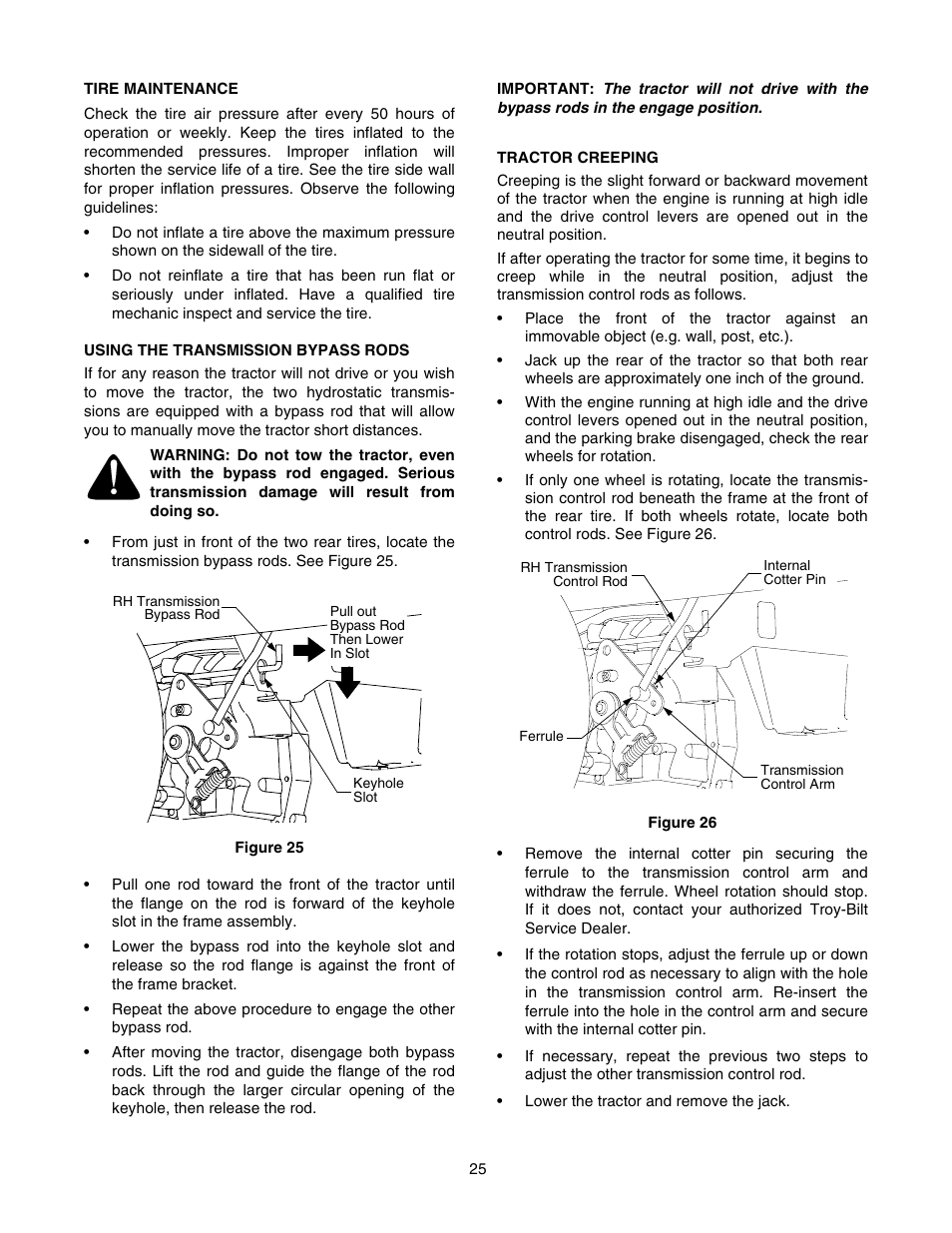 Troy-Bilt RZT 50 User Manual | Page 25 / 36