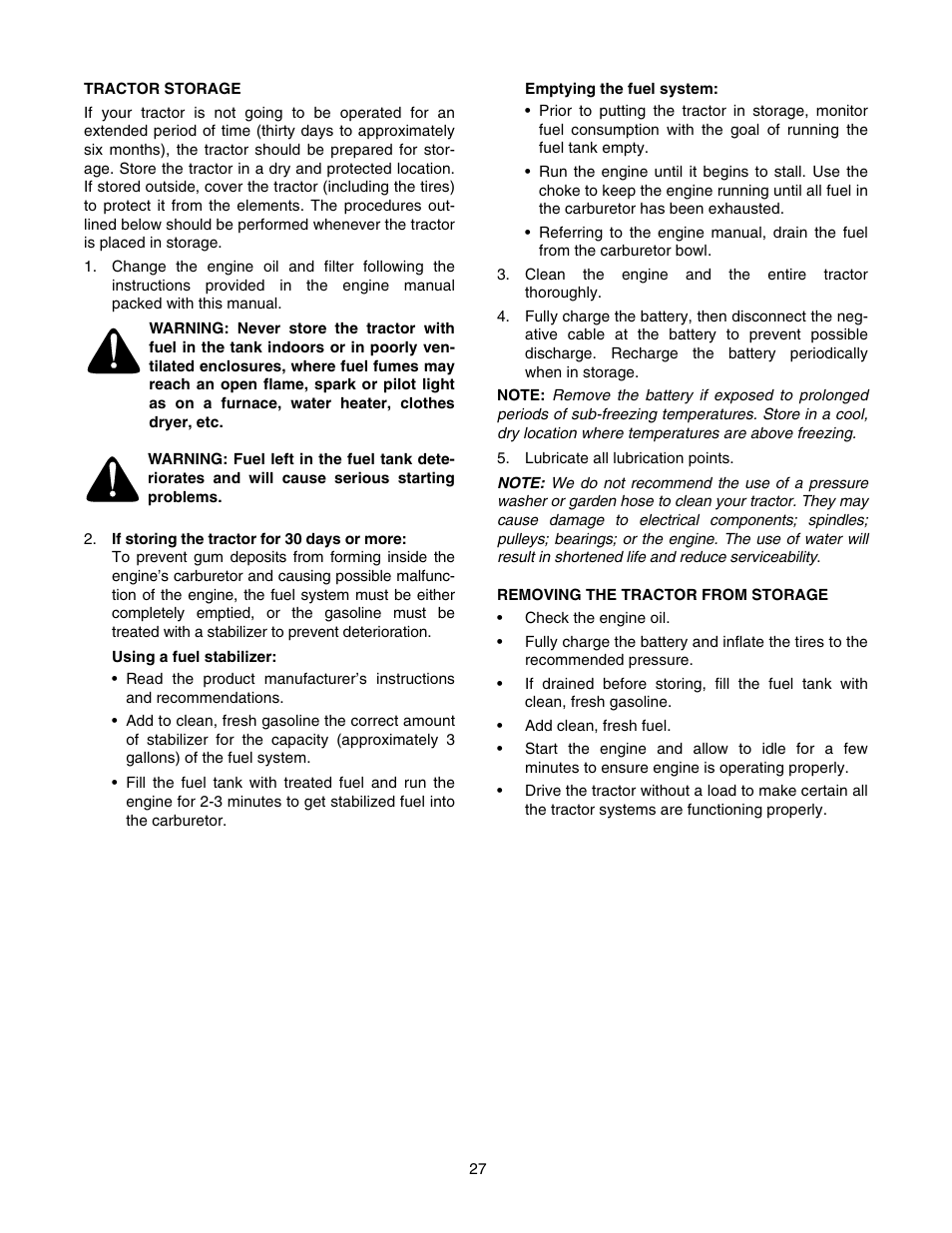 Troy-Bilt RZT 50 User Manual | Page 27 / 36