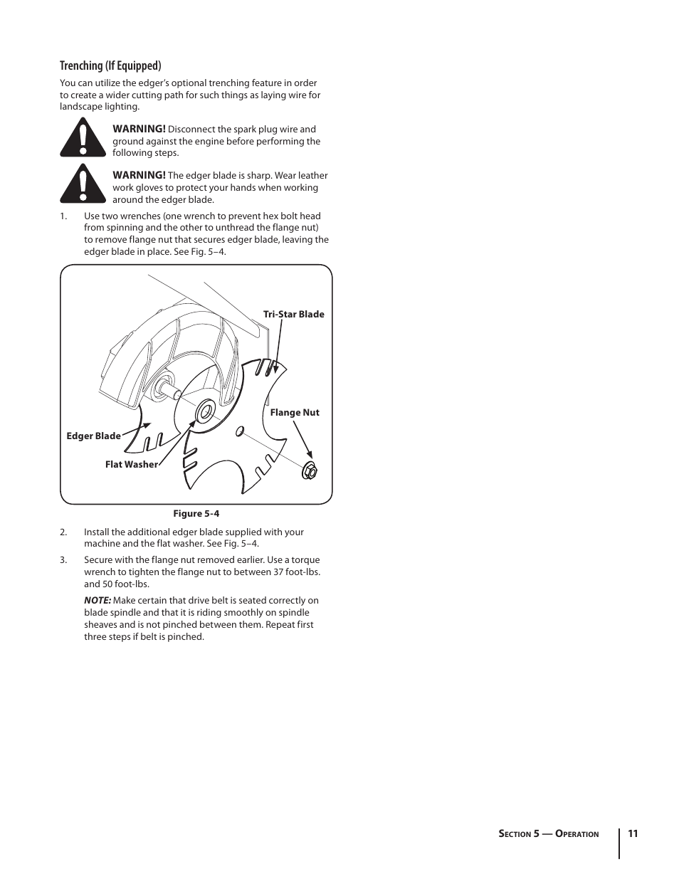 Trenching (if equipped) | Troy-Bilt 554 User Manual | Page 11 / 36