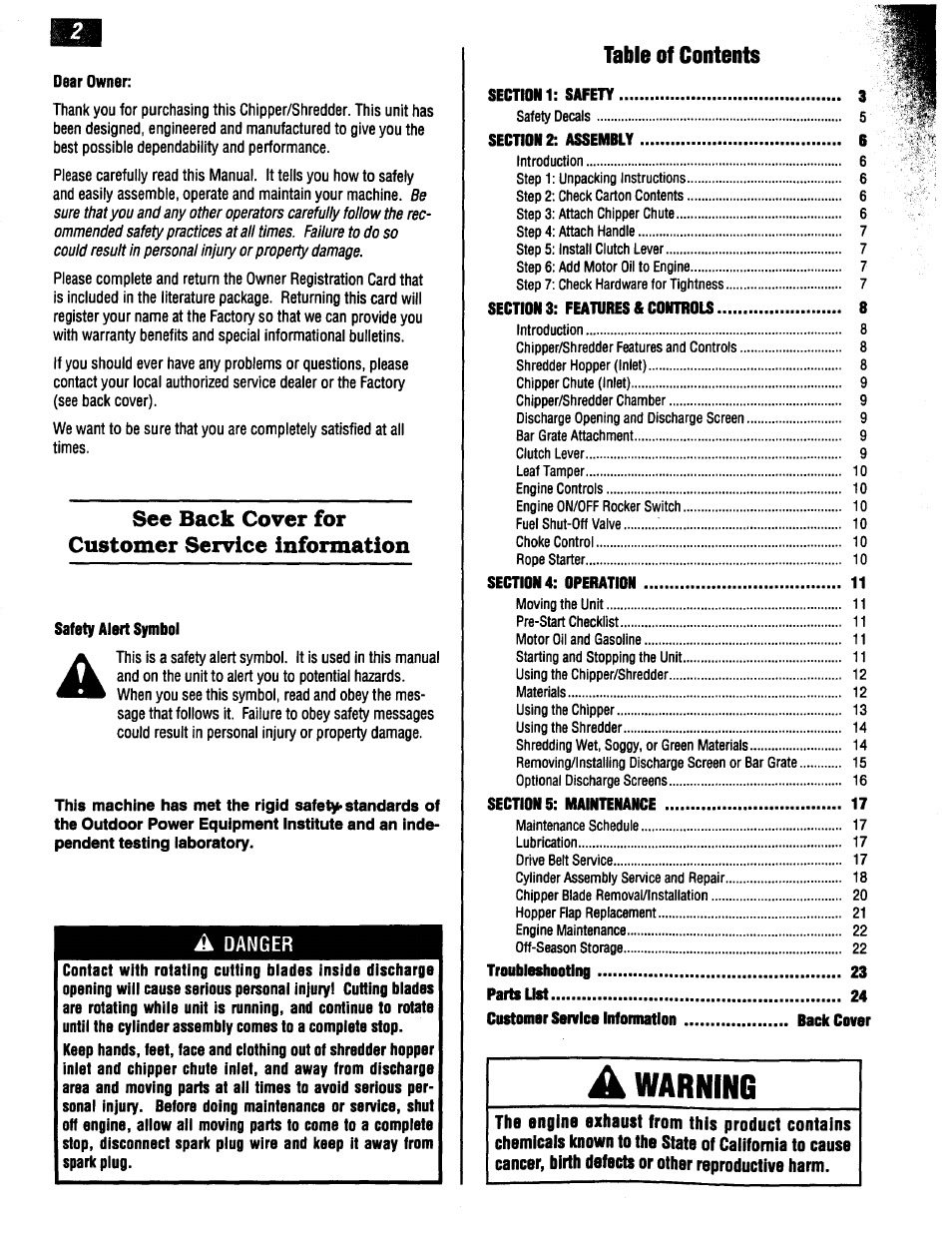 Troy-Bilt 47330 User Manual | Page 2 / 27