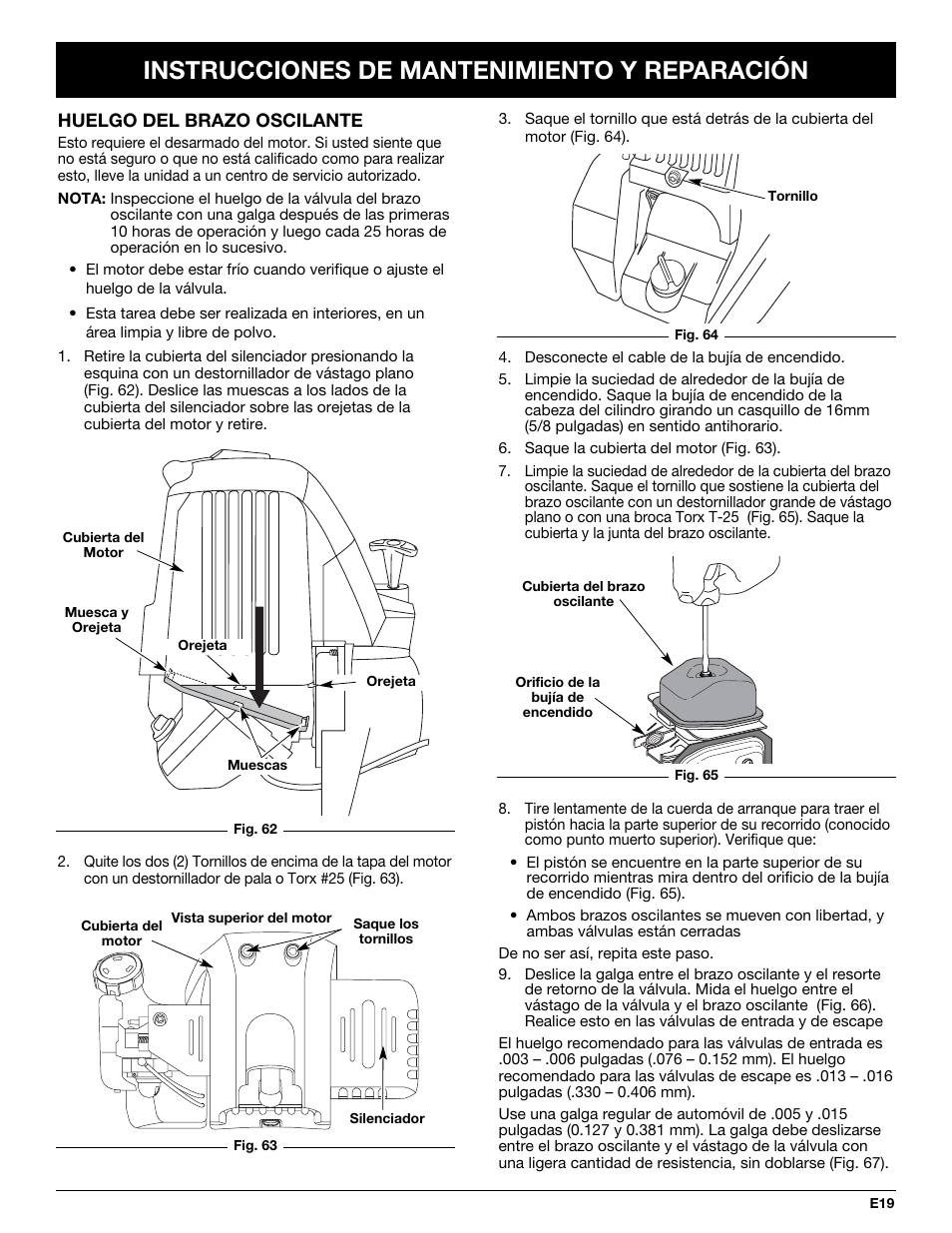 Instrucciones de mantenimiento y reparación | Troy-Bilt TB425CS User Manual | Page 71 / 82