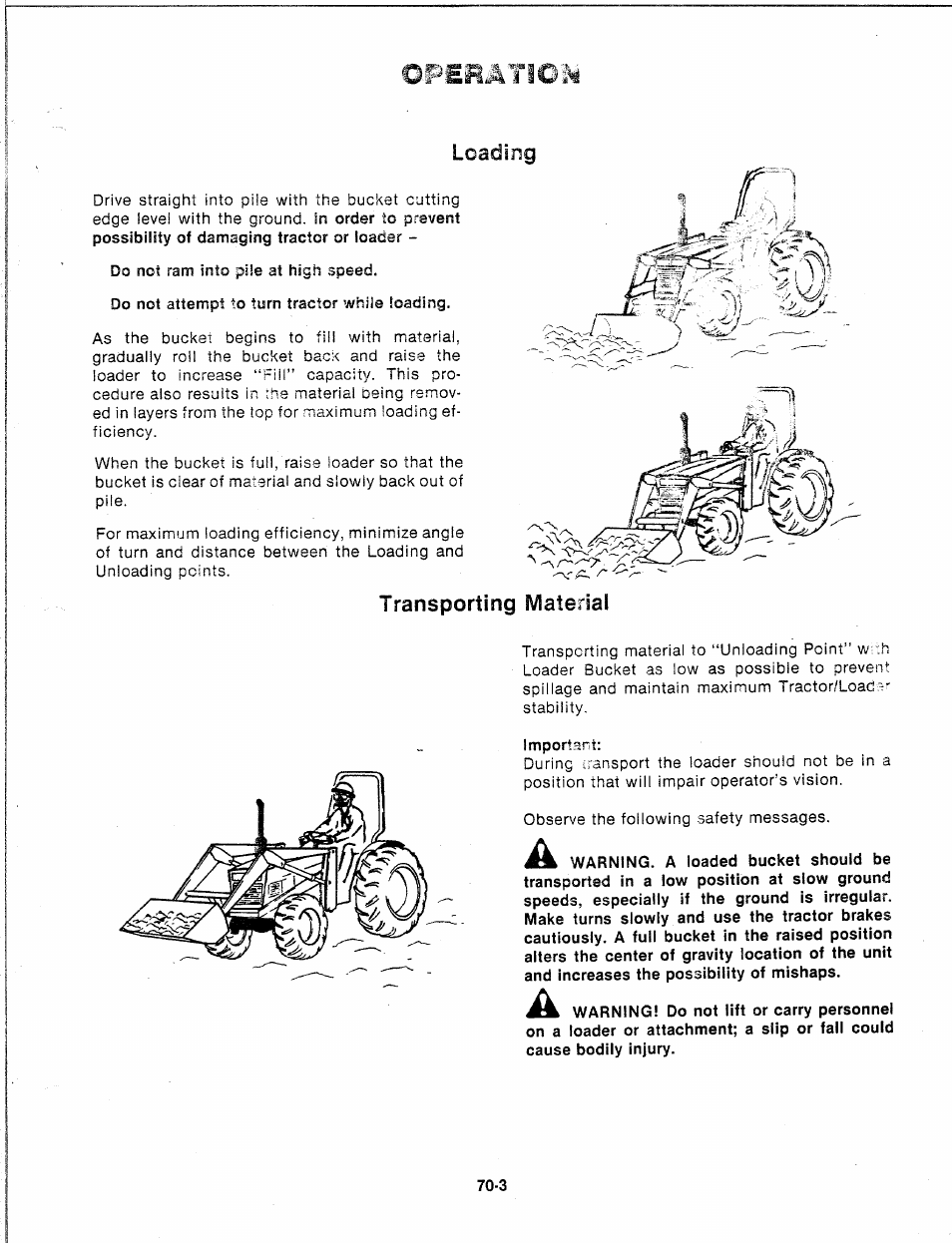 Transporting material | Troy-Bilt 14066 User Manual | Page 17 / 40
