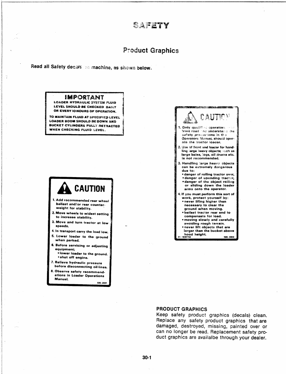 Product graphics, Safety, A caution | Troy-Bilt 14066 User Manual | Page 6 / 40