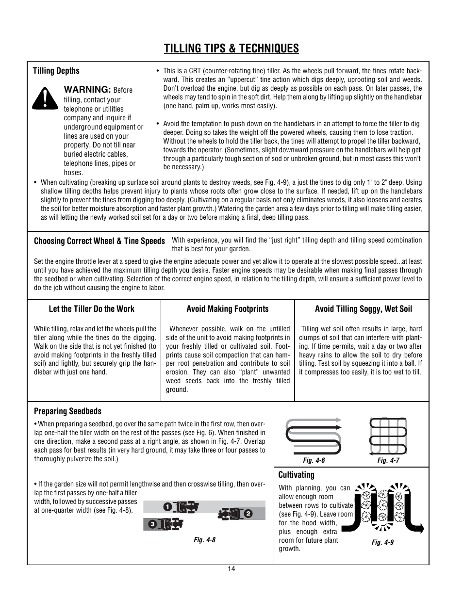 Tilling tips & techniques | Troy-Bilt Super Bronco User Manual | Page 14 / 32