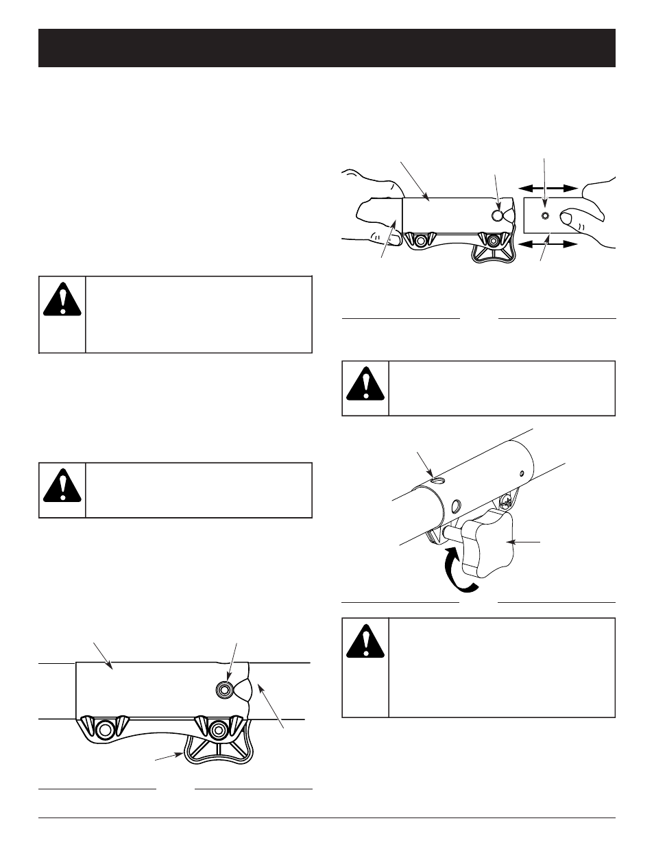 Precaucion, Advertencia, Avertissement | Instrucciones de operacion | Troy-Bilt TB15CS User Manual | Page 50 / 64