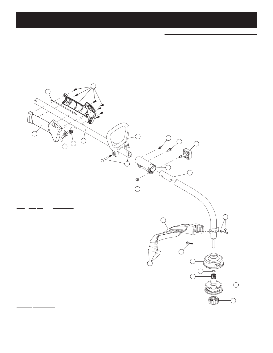 Parts list | Troy-Bilt TB15CS User Manual | Page 63 / 64