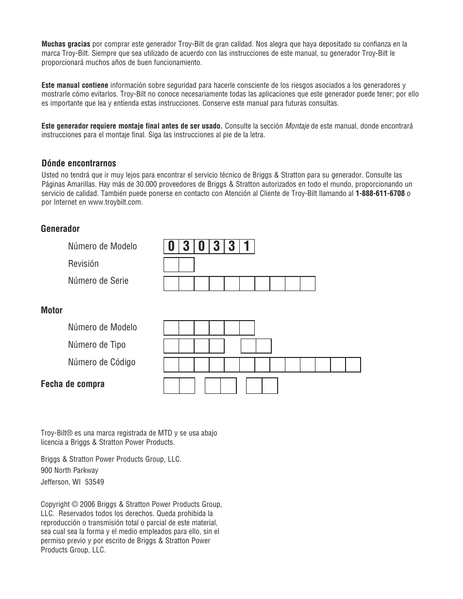 Troy-Bilt M F 8 5 CT 30331 User Manual | Page 26 / 48