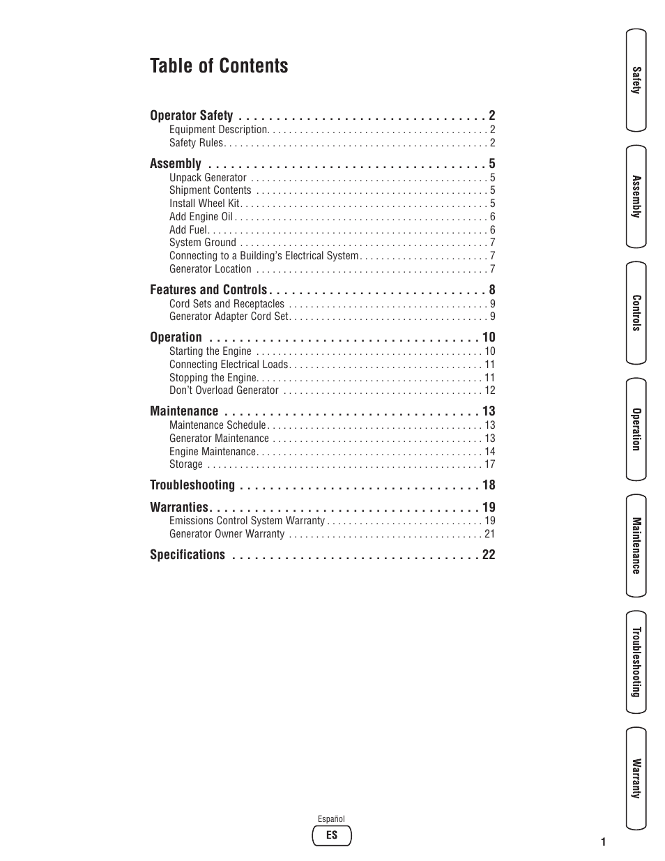 Troy-Bilt M F 8 5 CT 30331 User Manual | Page 3 / 48