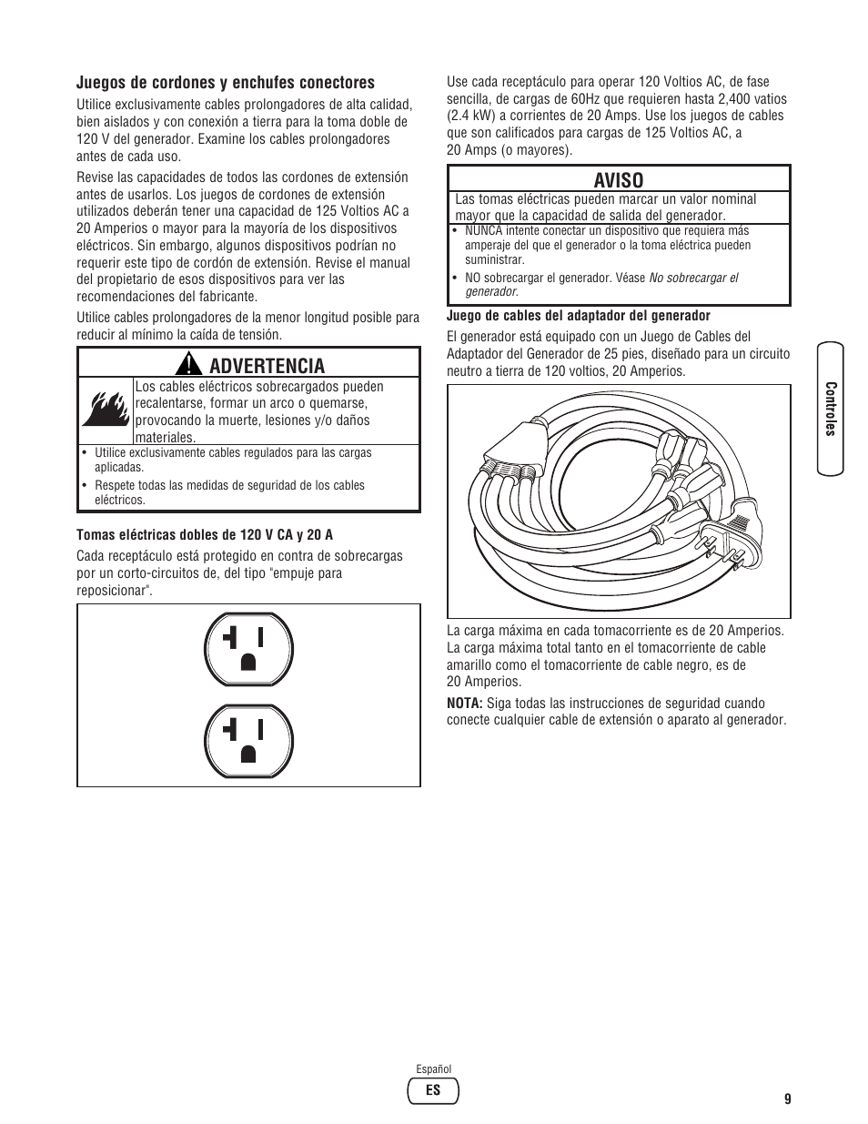 Advertencia, Aviso | Troy-Bilt M F 8 5 CT 30331 User Manual | Page 35 / 48