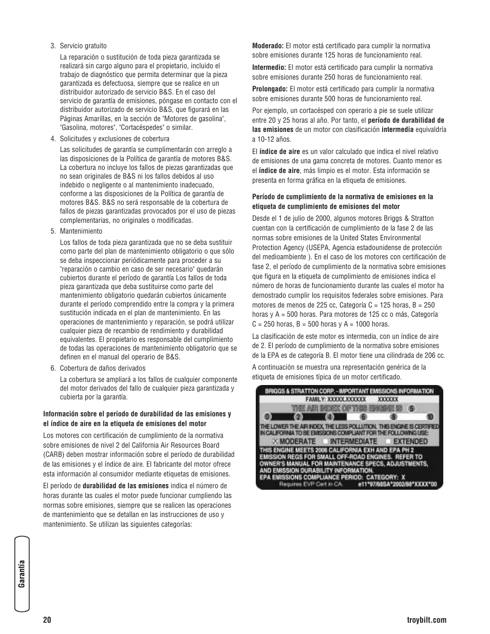 Troy-Bilt M F 8 5 CT 30331 User Manual | Page 46 / 48