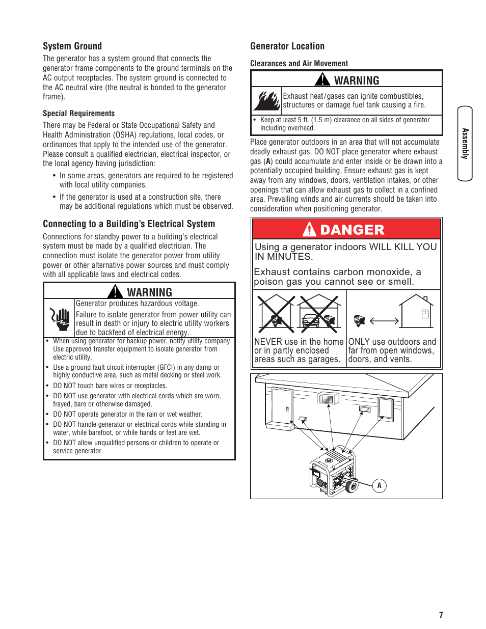 Warning | Troy-Bilt M F 8 5 CT 30331 User Manual | Page 9 / 48
