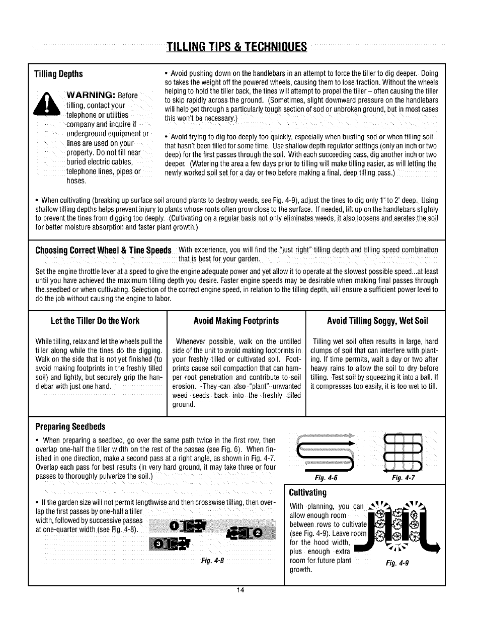 Tilling tips & techniques | Troy-Bilt TUFFY 630C User Manual | Page 14 / 32