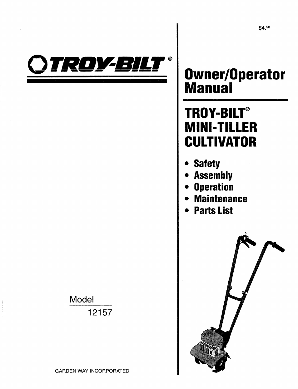 Troy-Bilt 12157 User Manual | 24 pages