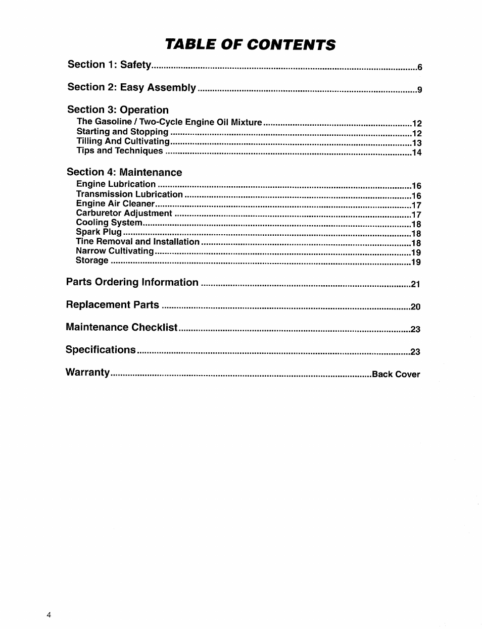 Troy-Bilt 12157 User Manual | Page 4 / 24