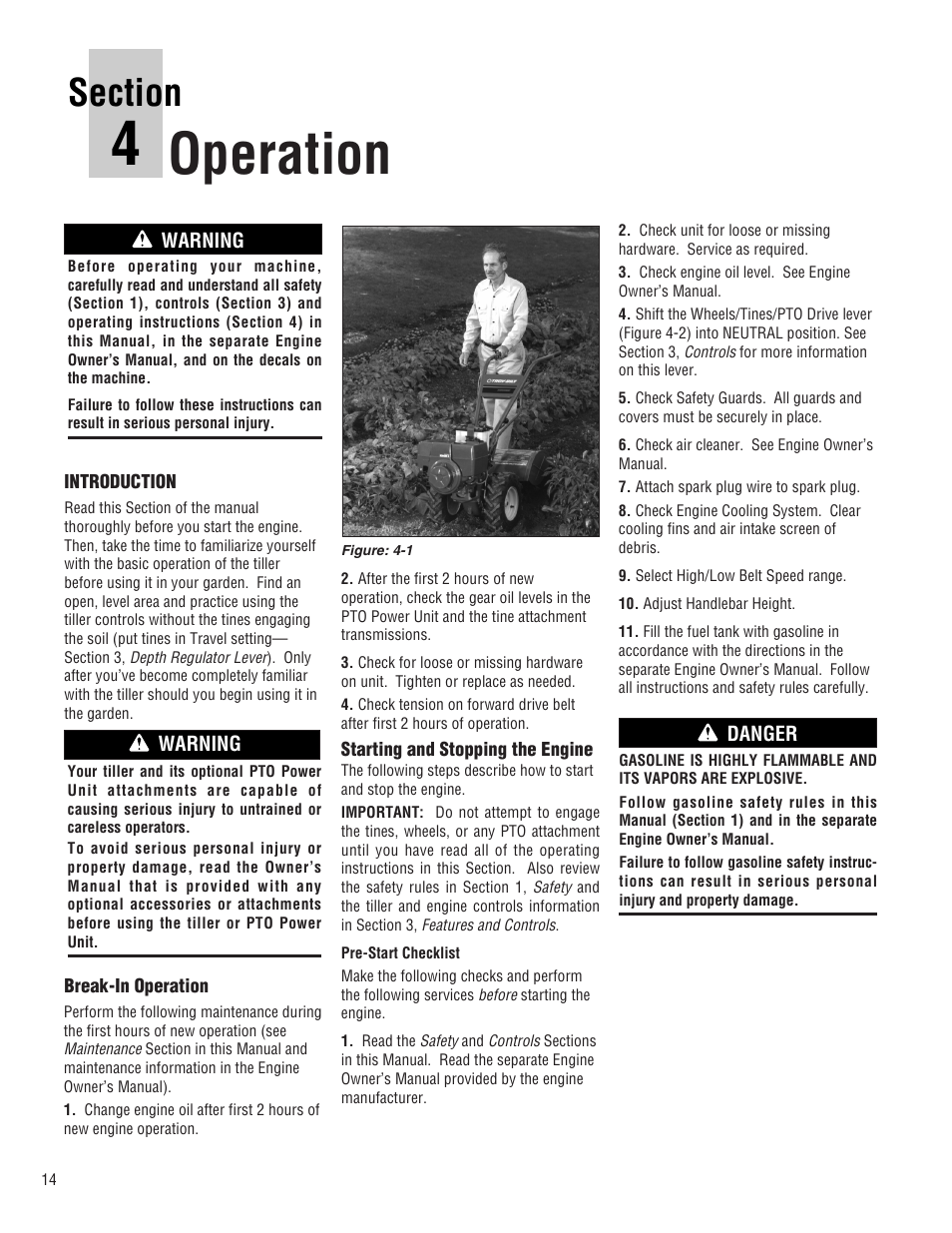 Operation | Troy-Bilt E682L-Horse User Manual | Page 14 / 64