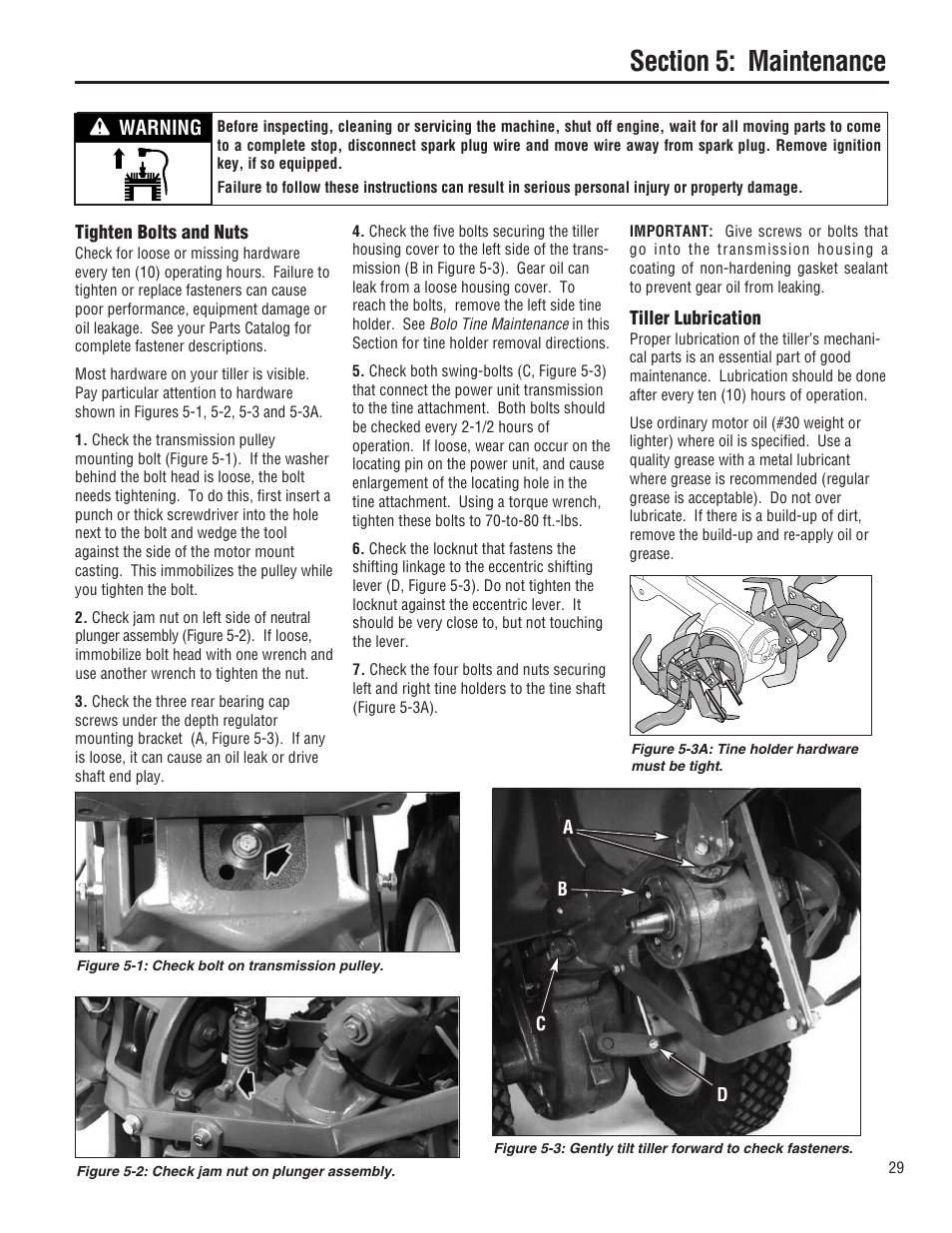 Warning | Troy-Bilt E682L-Horse User Manual | Page 29 / 64