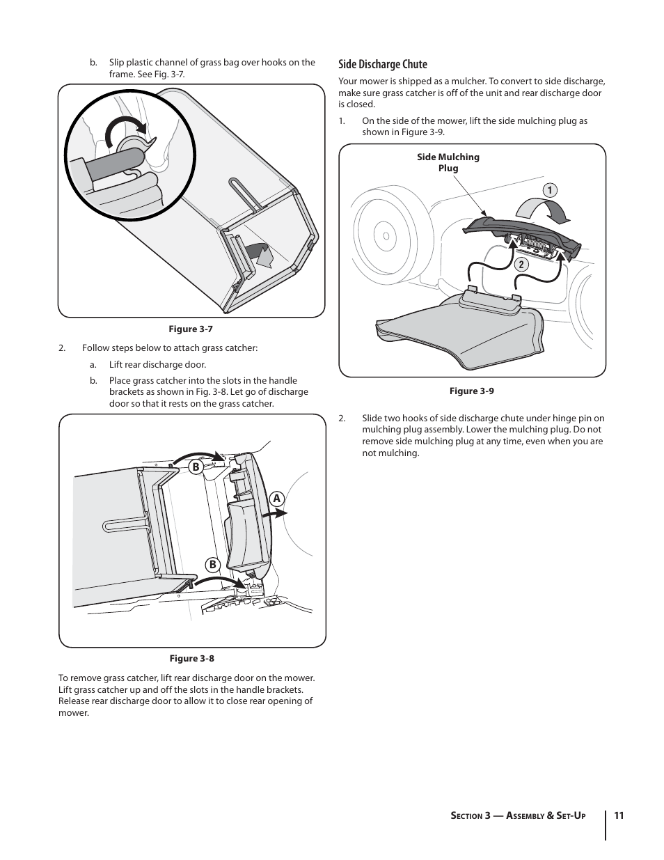 Side discharge chute | Troy-Bilt TB130 User Manual | Page 11 / 40