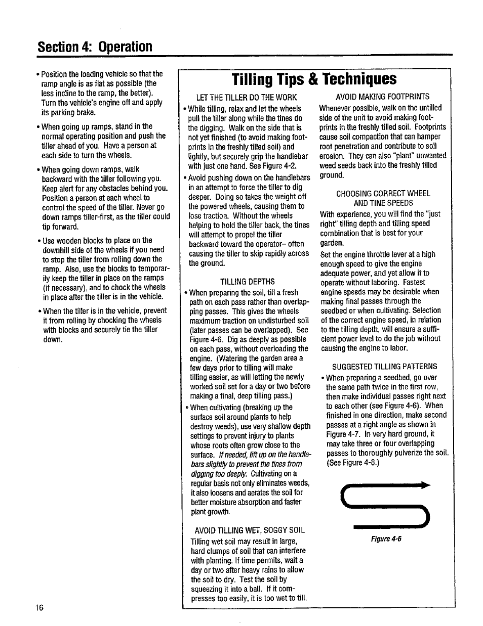 Tilling tips & techniques | Troy-Bilt 12214-5.5HP User Manual | Page 16 / 36