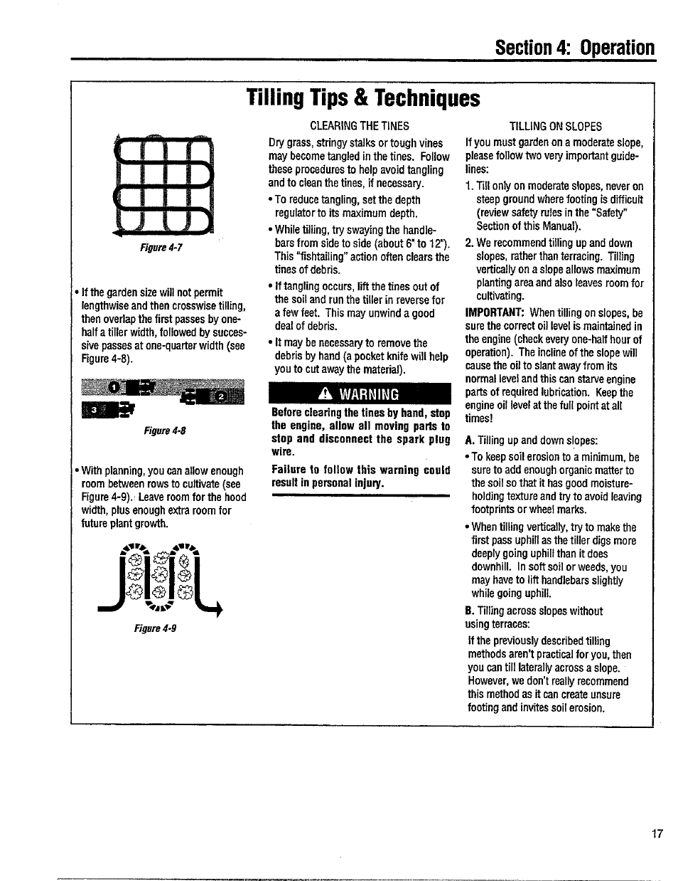 Tilling tips & techniques | Troy-Bilt 12214-5.5HP User Manual | Page 17 / 36