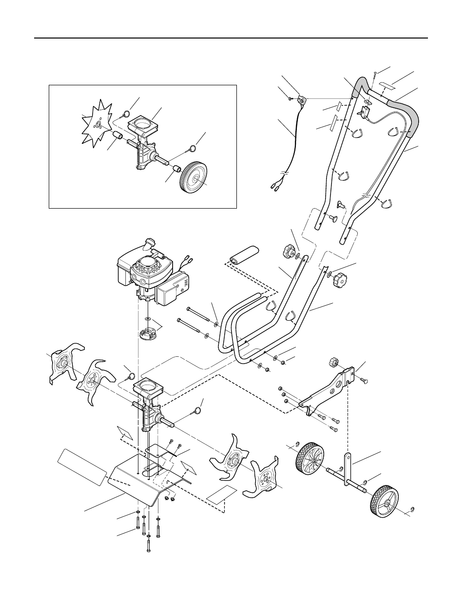 Parts list | Troy-Bilt 12215 User Manual | Page 16 / 20