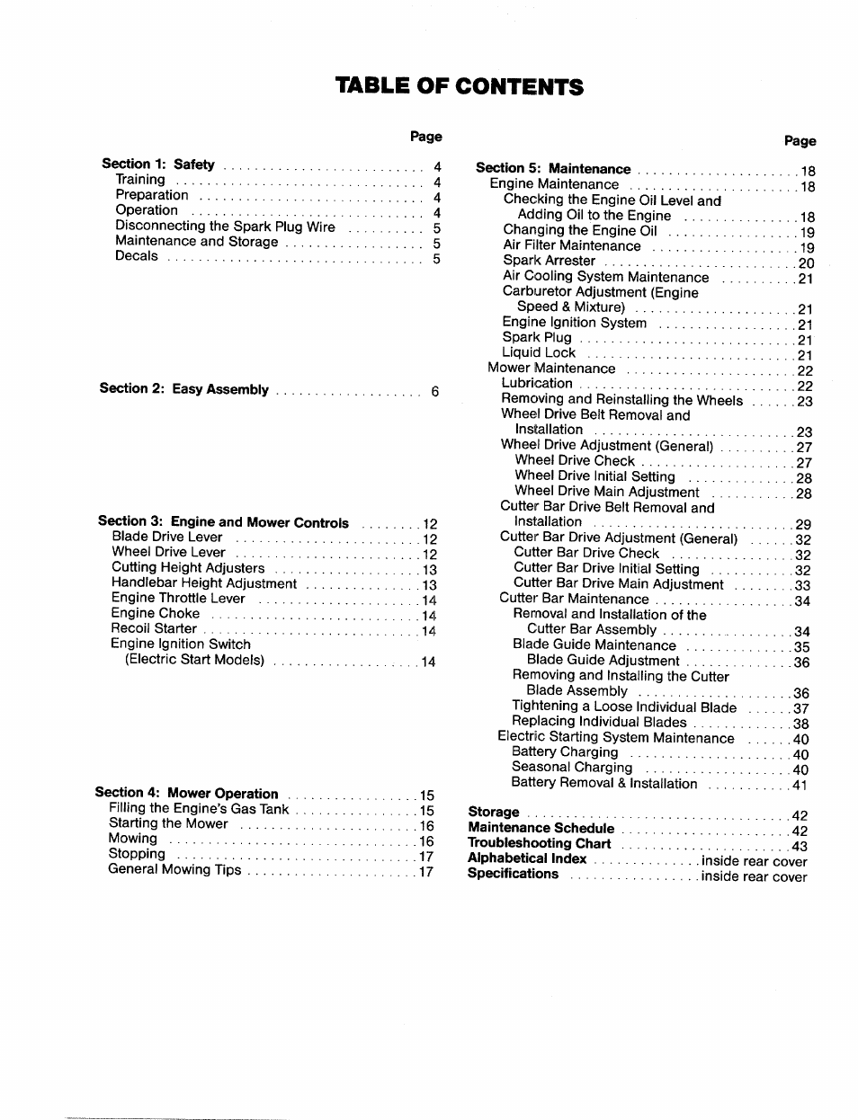 Troy-Bilt 31/2 HP User Manual | Page 3 / 48