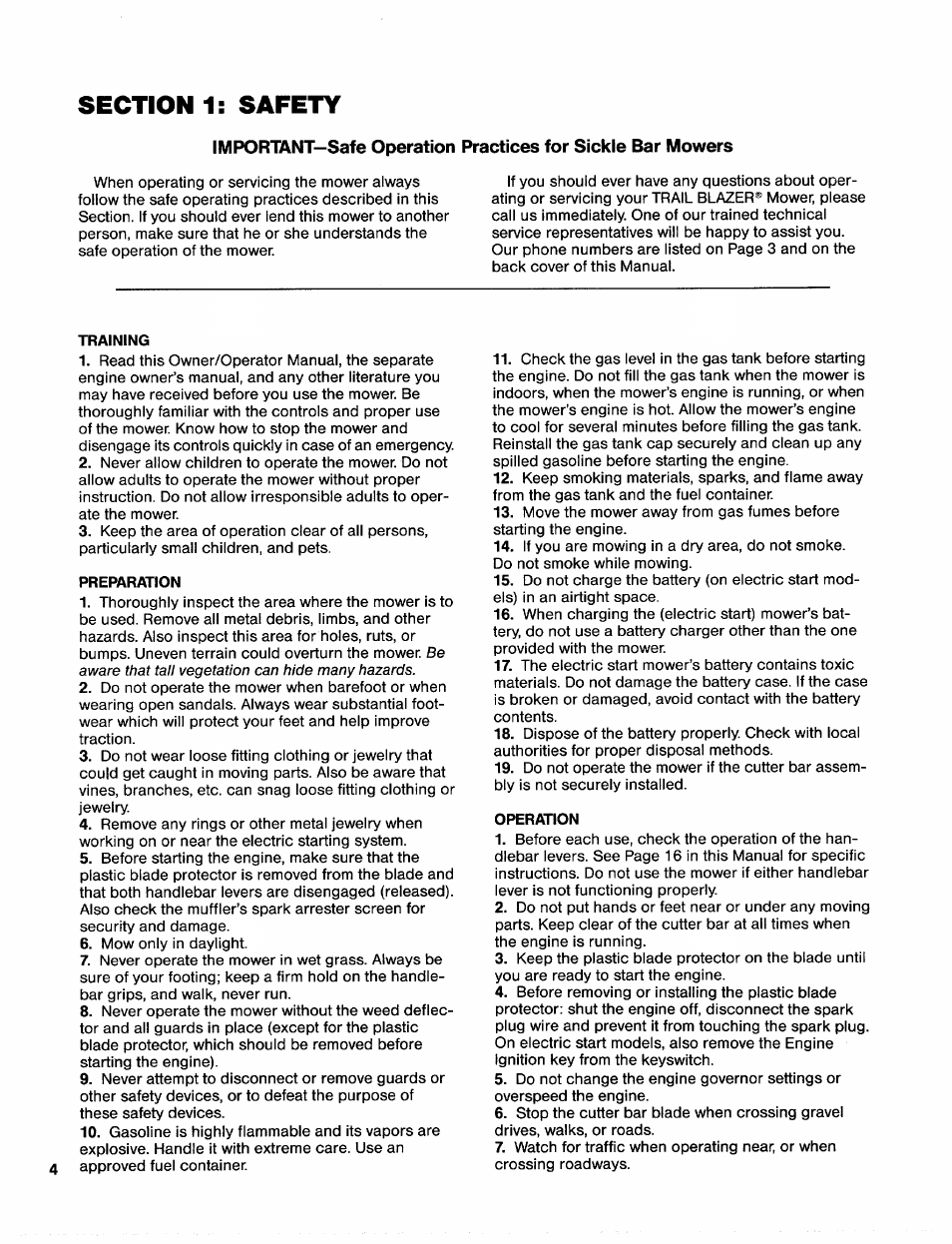 Section 1: safety | Troy-Bilt 31/2 HP User Manual | Page 6 / 48