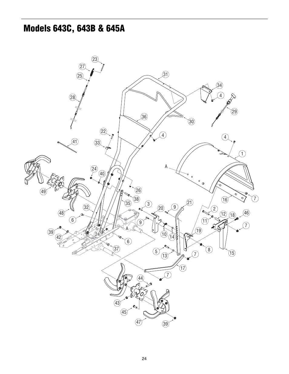 Troy-Bilt 645A Super Bronco ES User Manual | Page 24 / 64