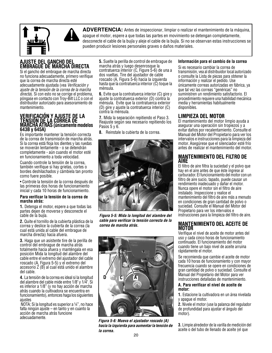 Troy-Bilt 645A Super Bronco ES User Manual | Page 52 / 64