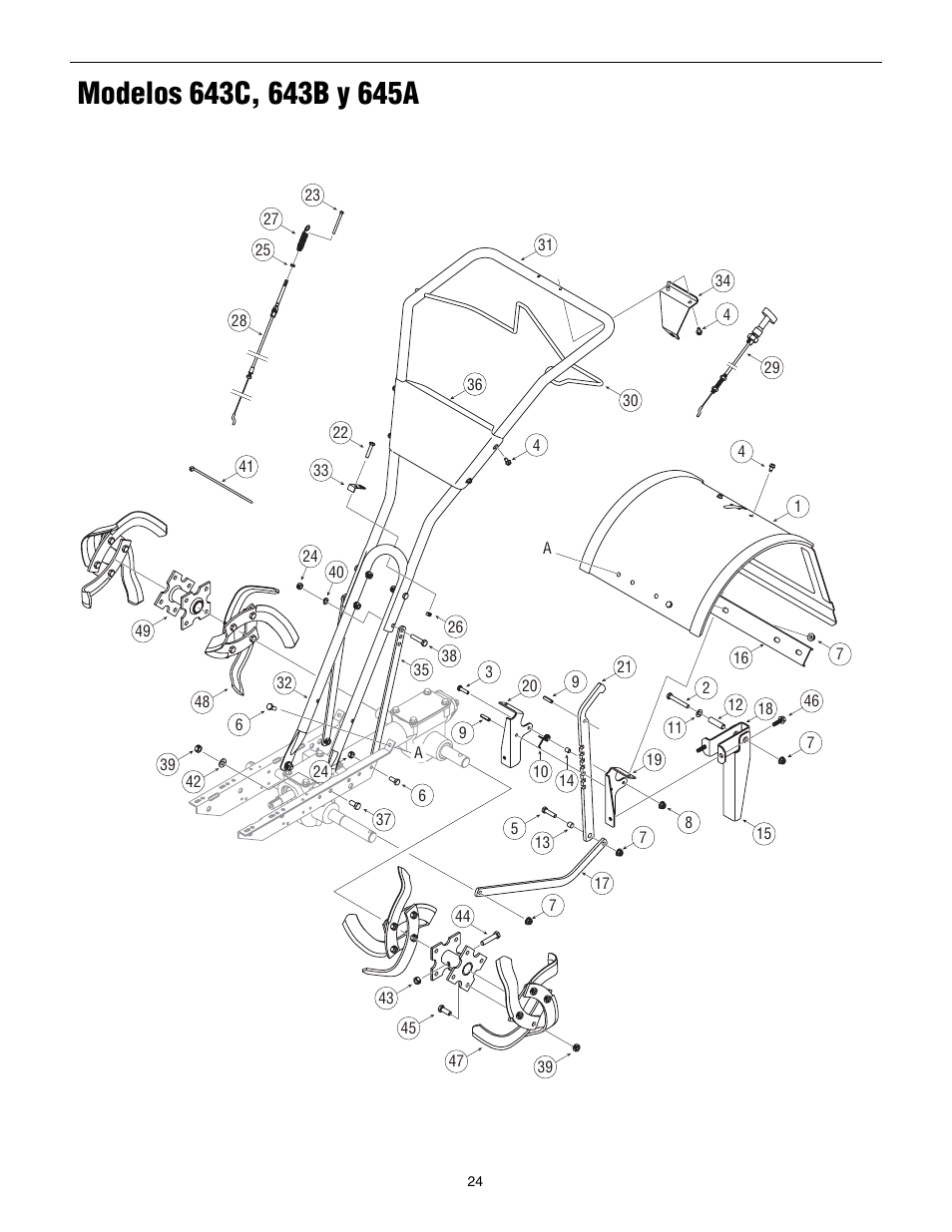Troy-Bilt 645A Super Bronco ES User Manual | Page 56 / 64