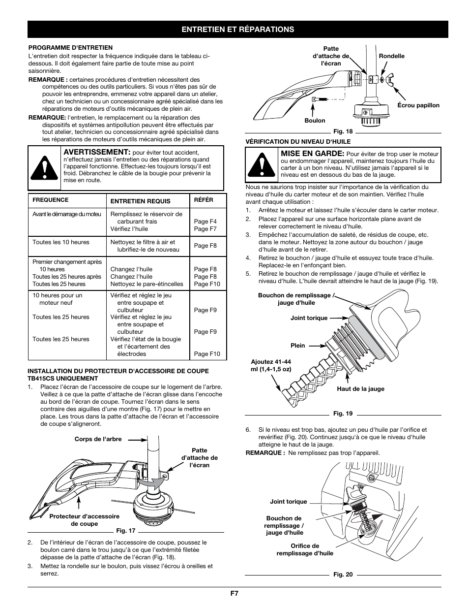 Troy-Bilt TB465SS User Manual | Page 21 / 48