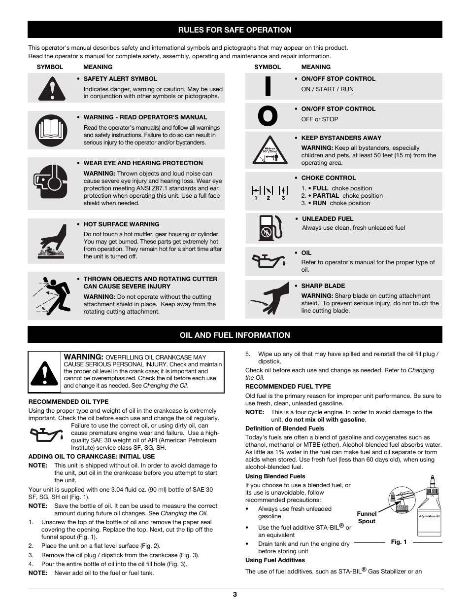 Troy-Bilt TB465SS User Manual | Page 3 / 48