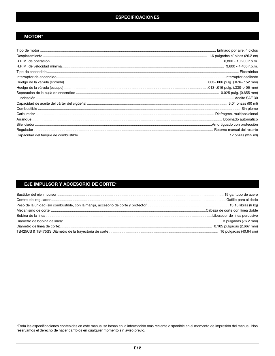 Troy-Bilt TB465SS User Manual | Page 40 / 48