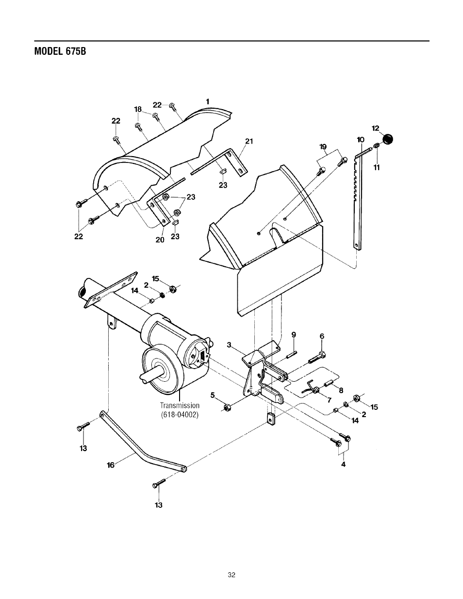 Model 675b | Troy-Bilt REAR-TINE TILLER 675B User Manual | Page 32 / 36