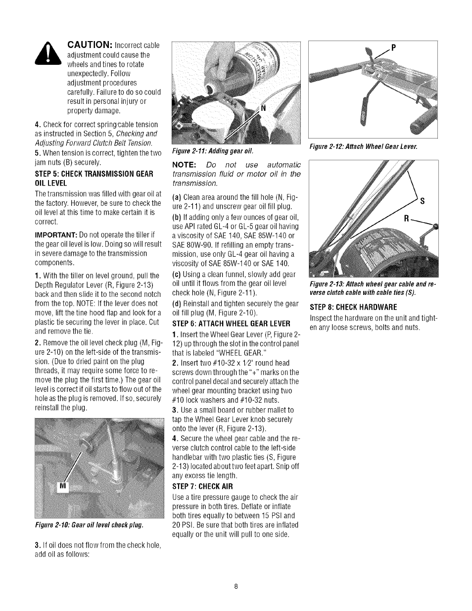 Caution | Troy-Bilt REAR-TINE TILLER 675B User Manual | Page 8 / 36