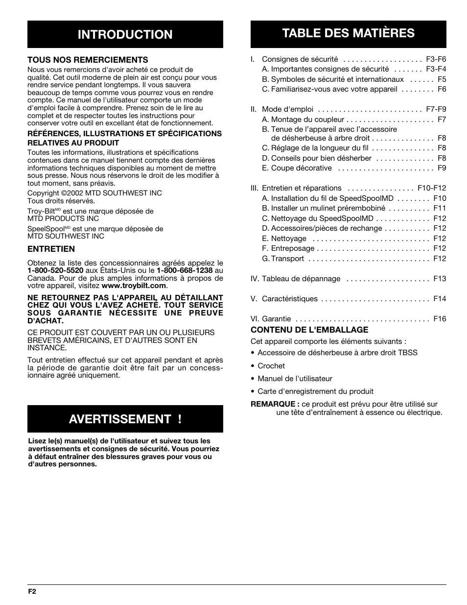 Troy-Bilt TBSS User Manual | Page 18 / 48