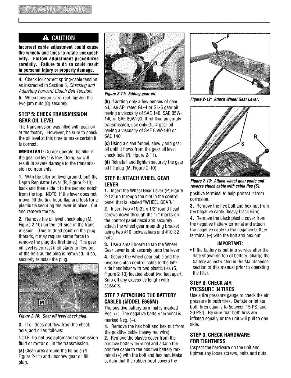 A caution | Troy-Bilt PONY E666M User Manual | Page 8 / 40