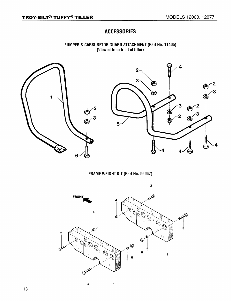 Accessories | Troy-Bilt 12077 User Manual | Page 18 / 20