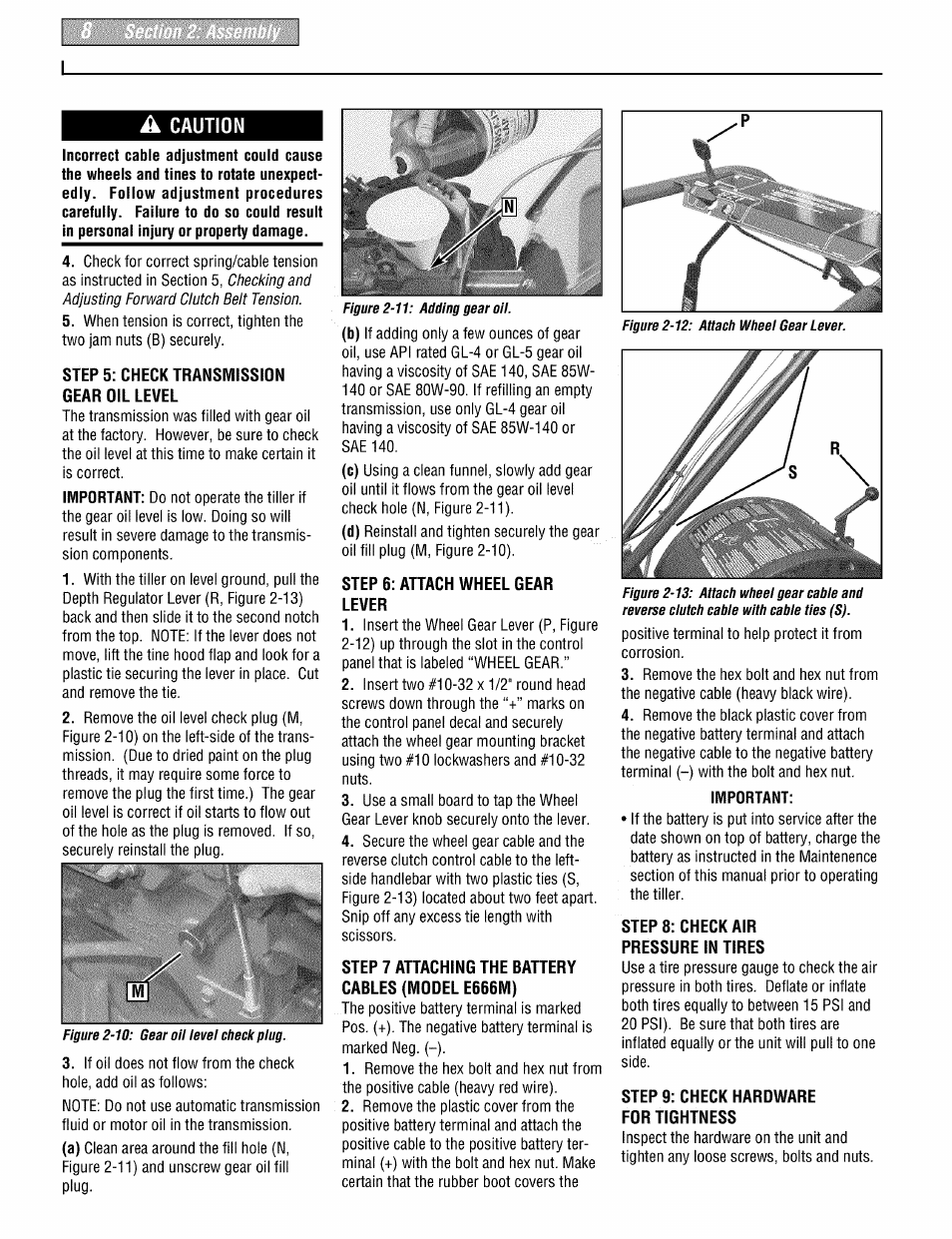 A caution, Important, Caution | Troy-Bilt PONY 664DM User Manual | Page 8 / 44