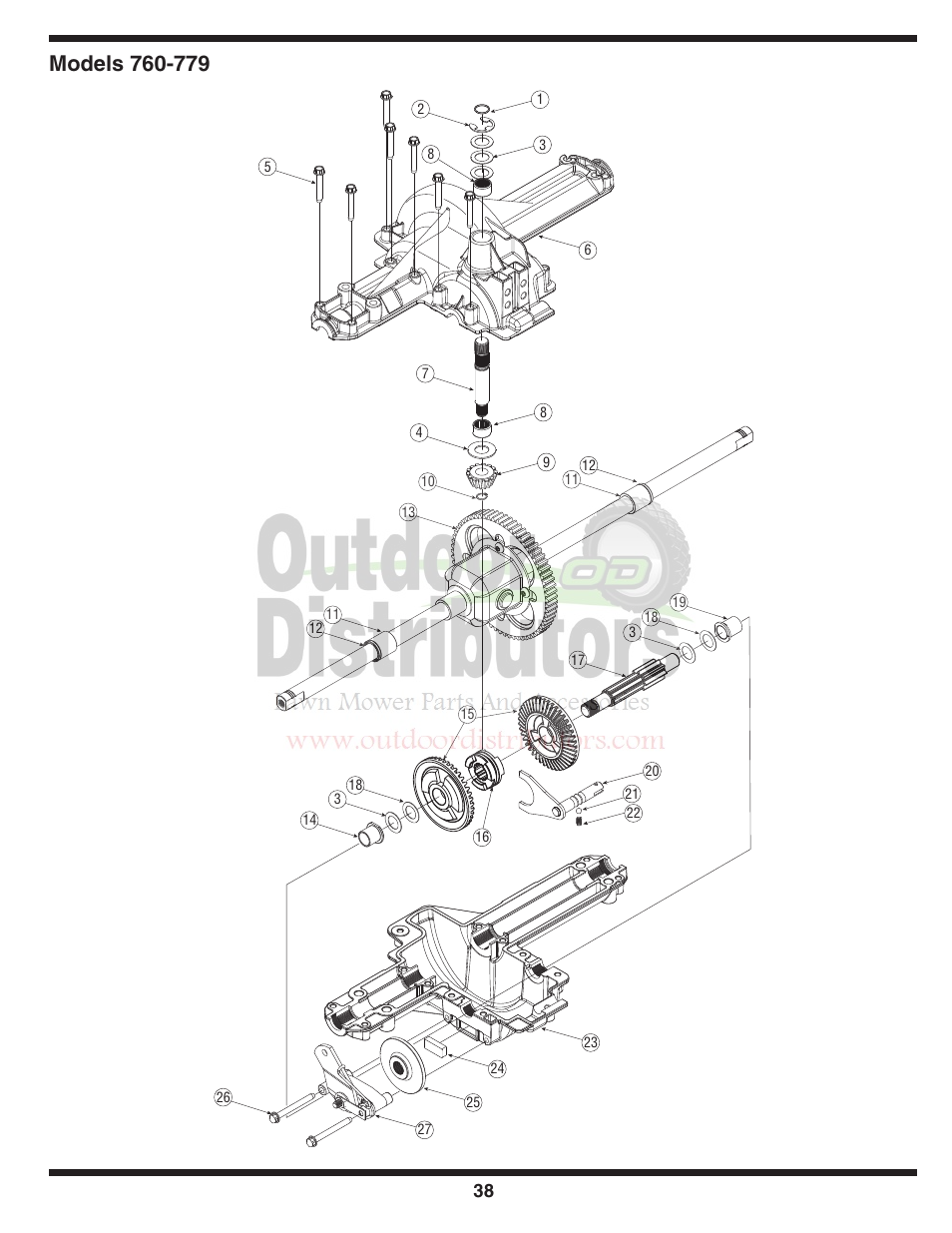 Troy-Bilt Transmatic Lawn Tractor 77T User Manual | Page 38 / 48