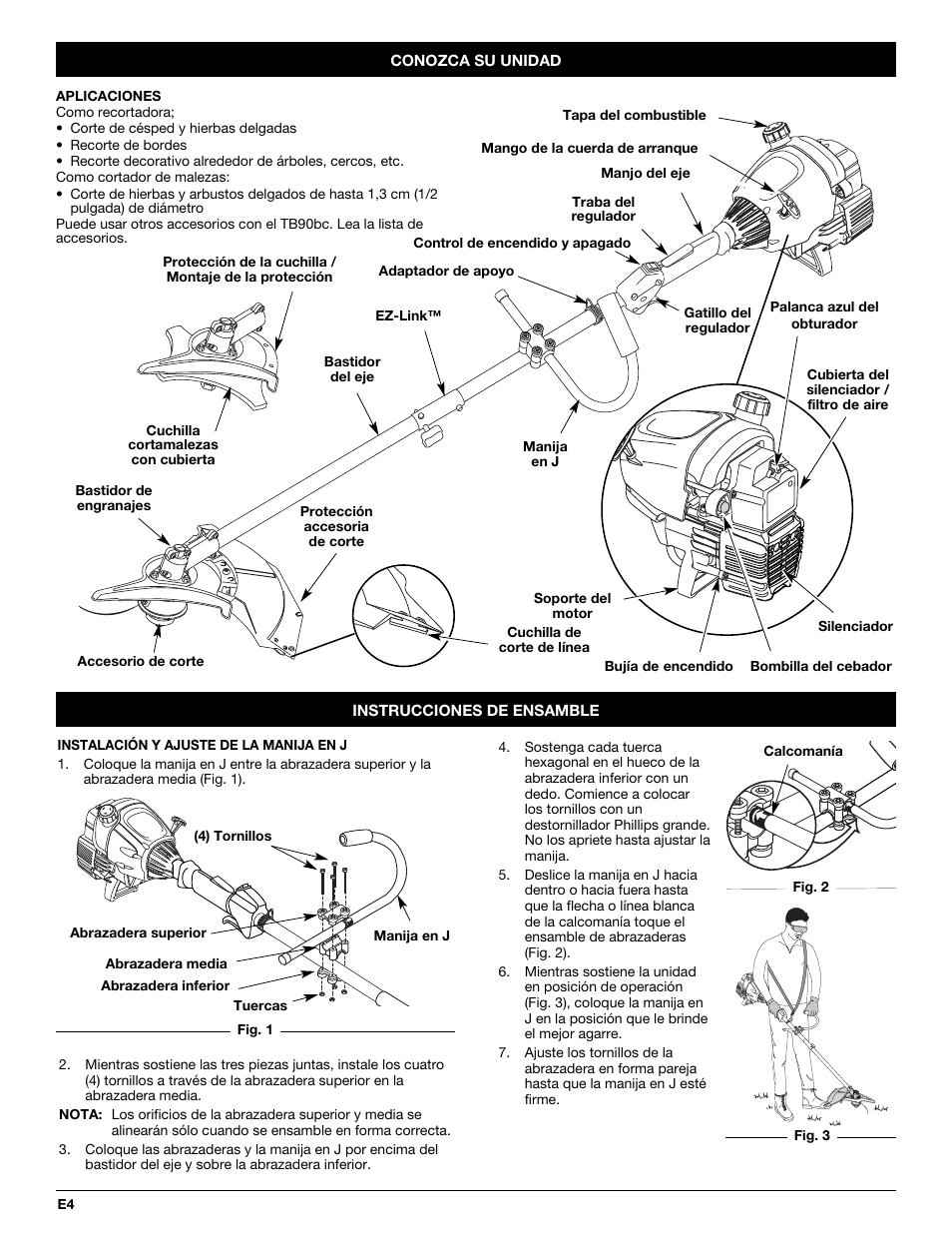 Troy-Bilt 2-Cycle Gasoline Trimmer/Brushcutter TB90BC User Manual | Page 44 / 64