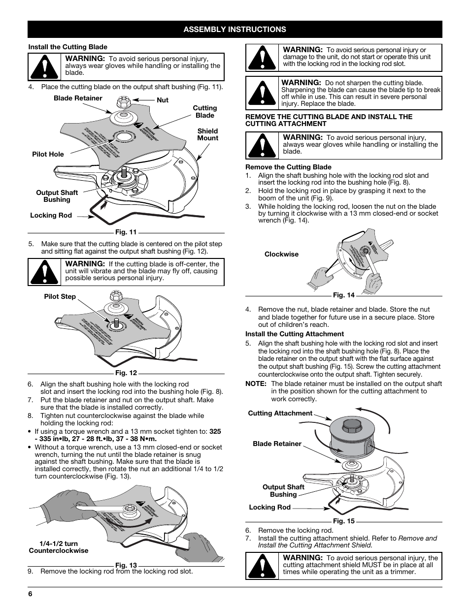 Troy-Bilt 2-Cycle Gasoline Trimmer/Brushcutter TB90BC User Manual | Page 6 / 64