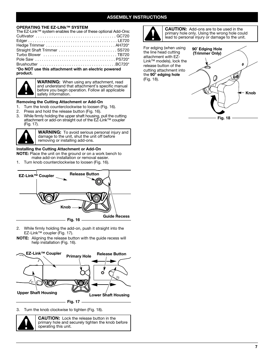 Troy-Bilt 2-Cycle Gasoline Trimmer/Brushcutter TB90BC User Manual | Page 7 / 64