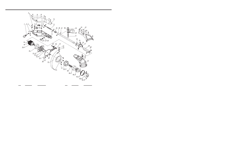 6 - parts list | Troy-Bilt TB45E User Manual | Page 20 / 21