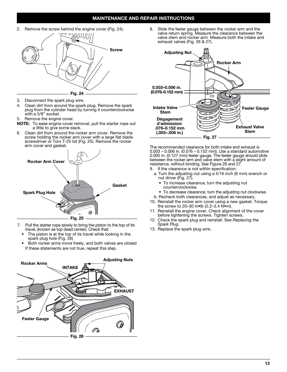Troy-Bilt TB144 User Manual | Page 13 / 56