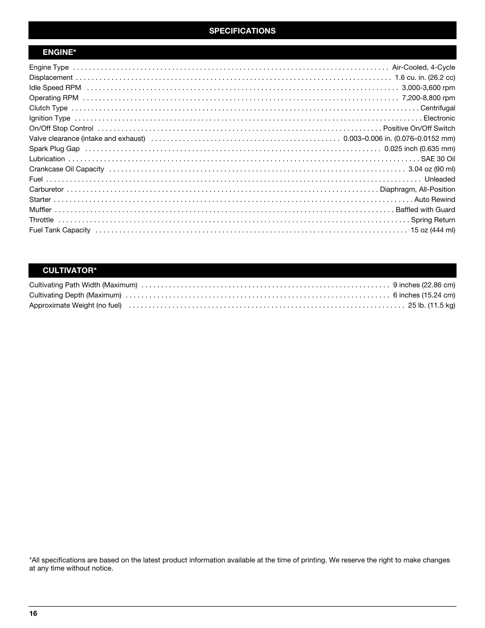 Troy-Bilt TB144 User Manual | Page 16 / 56