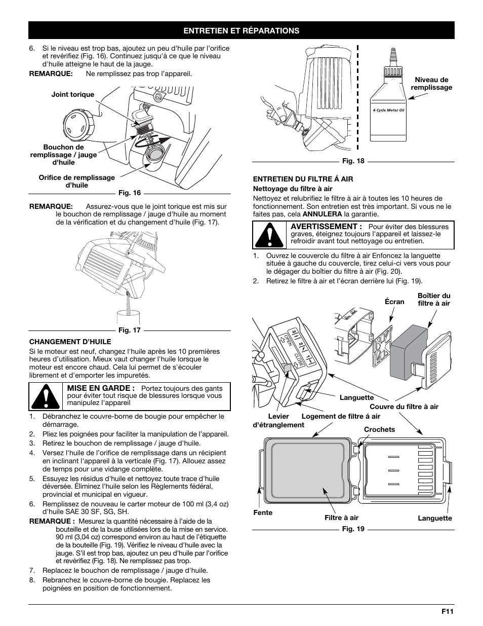 Troy-Bilt TB144 User Manual | Page 29 / 56
